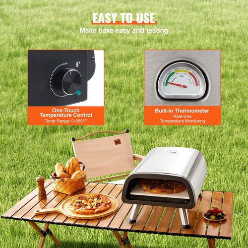 12" Stainless Steel Electric Pizza Oven - Indoor & Outdoor