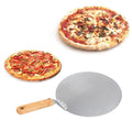 12Inch Stainless Steel Pizza Peel - Wooden Handle