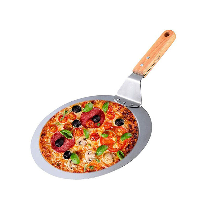 12Inch Stainless Steel Pizza Peel - Wooden Handle