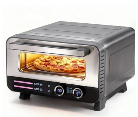 12” Indoor Electric Pizza Oven – 1600W Countertop Pizza Maker with Easy Preset Cooking Modes
